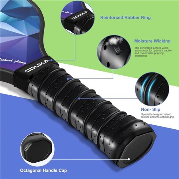 Pickleball Paddles, USAPA Approved Lightweight Pickleball Paddles Set of 4, 4 - Picture 3 of 7